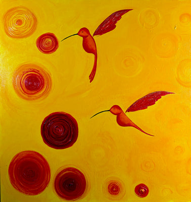 Dahlia Flower Farm Hummingbirds
