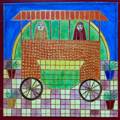 An orange vendor in Marrakech, Morocco.