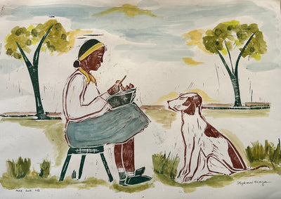 Peeling Potatoes Outside