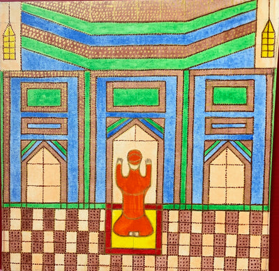 Gentleman praying in a Mosque in Morocco.