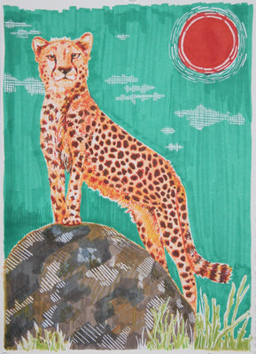 Huntress of the Blood Moon Art Print 9 x 11