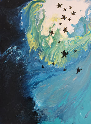 Ocean's Embrace: A Turtle Journey