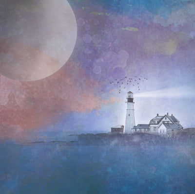 Portland Head Light: Sentinel in Moonlight