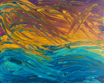 blue yellow purple