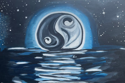 Yin-Yang Moon on Water