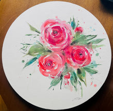 Load image into Gallery viewer, Two red peonies