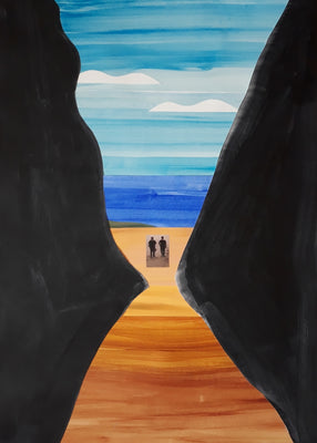 Seascape with figures