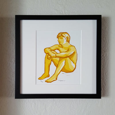Yellow Seated Male Figure