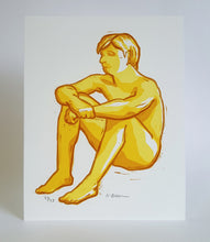Load image into Gallery viewer, Yellow Seated Male Figure