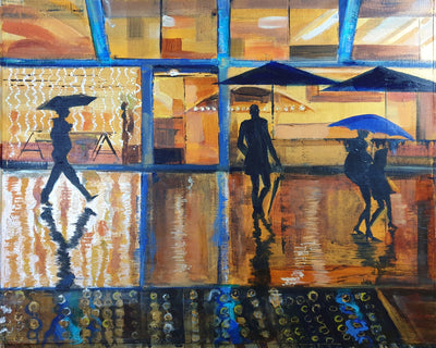 Royal Festival Hall in the rain