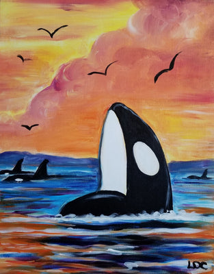 Sunset Orcas