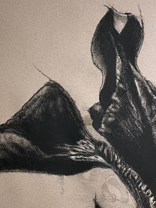 Warm air's gentle flow, contours of silk hugging curves