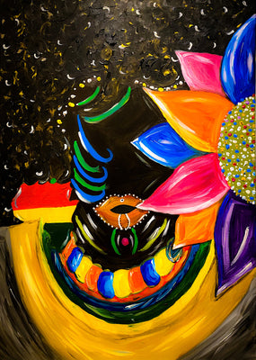 Tribal Flower Woman Bloom