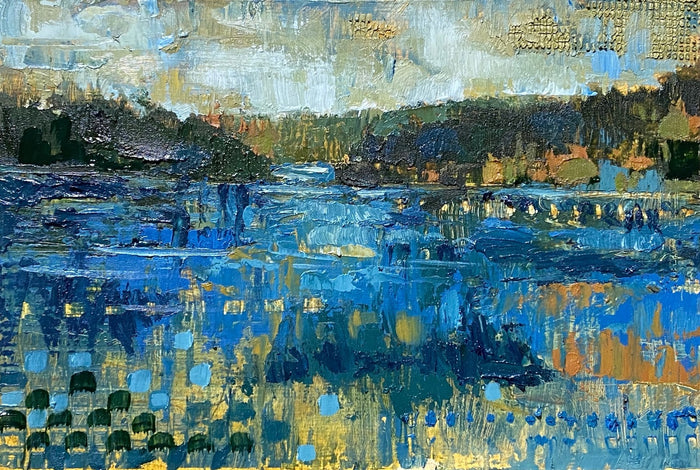 I hear deep in my heart's core, water lapping with low sounds by the shore