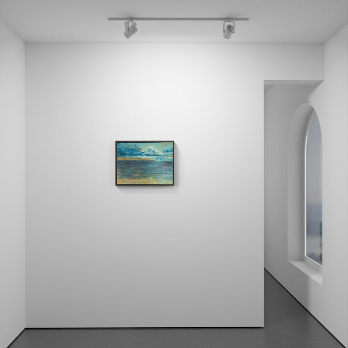 A cloud lay cradled near the horizon soft and slow