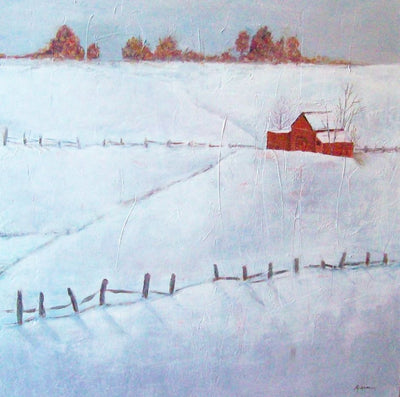 Red Barn in the Snow