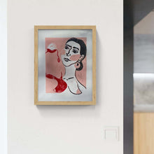 Load image into Gallery viewer, Girl Drinking Red Wine