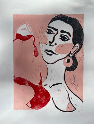Girl Drinking Red Wine