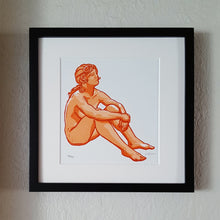 Load image into Gallery viewer, Orange Seated Figure