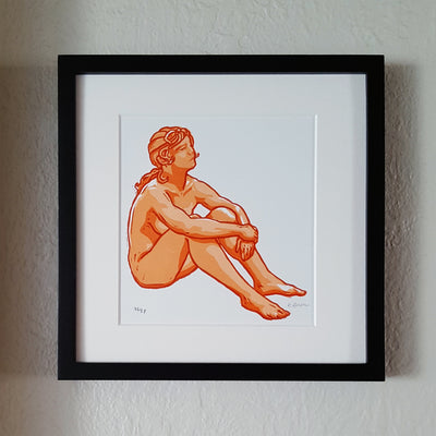 Orange Seated Figure