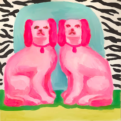 Pink Staffordshire Dogs