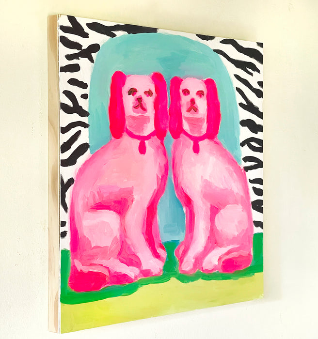 Pink Staffordshire Dogs