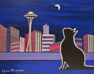 Cat with Space Needle