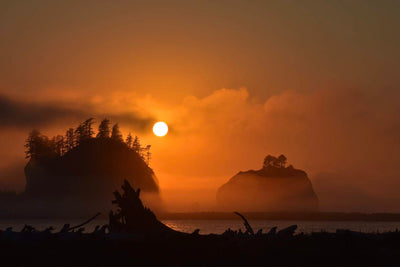 Fiery Coastal Sunset