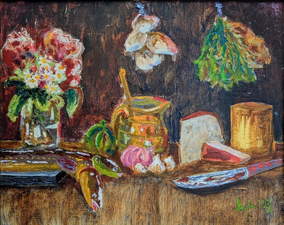 Fresh Eels And Cheese, Still Life