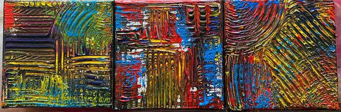 Sunset at Alkai mini triptych