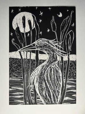 Heron at Night