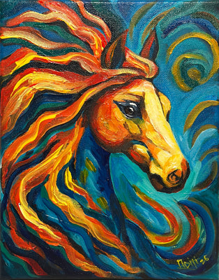 Vibrant horse
