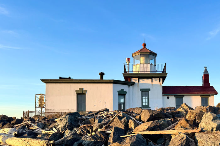 West Point Lighthouse at Golden Hour, Seattle