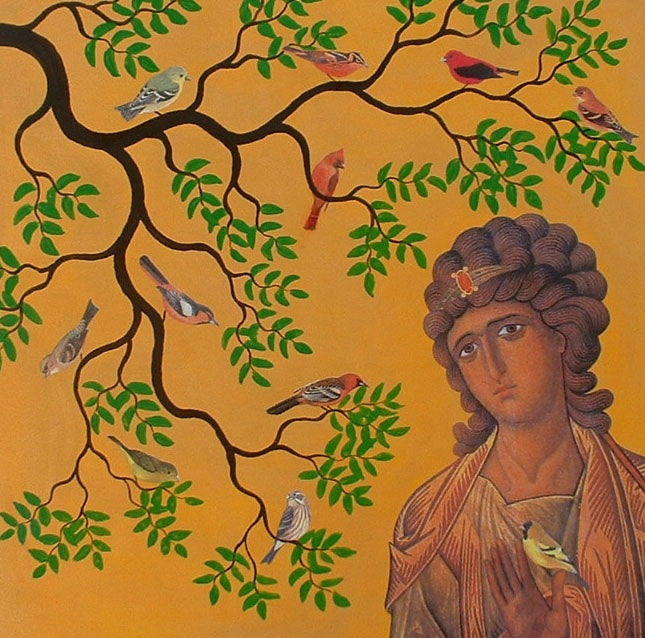 Icon with Birds