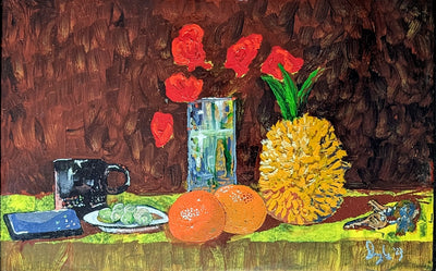 Modern Still Life With Car Keys And Phone