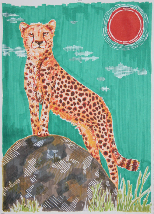 Huntress of the Blood Moon Art Print 9 x 11