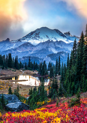 Mount Rainier During Fall
