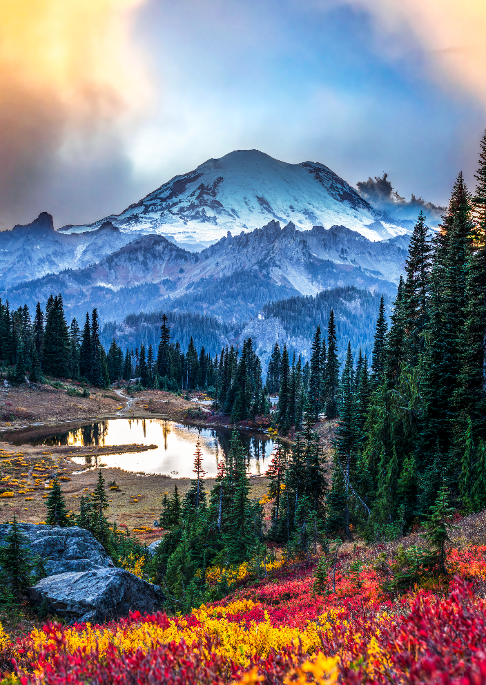 Mount Rainier During Fall