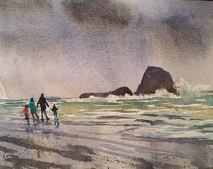 Rainy Beach Walk