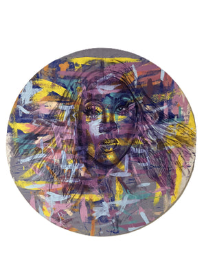 Portrait with female subject and vibrant colors.