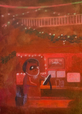 Tanuki tends bar at Waterwheel
