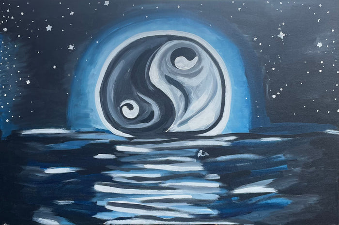 Yin-Yang Moon on Water