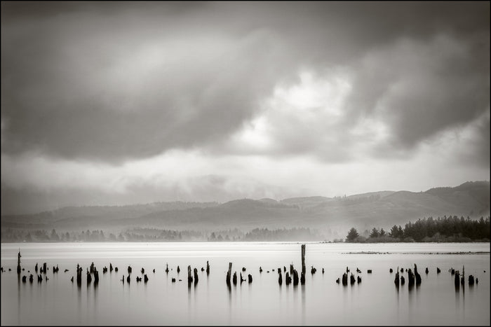 Storm over Columbia River & Oregon Foothills
