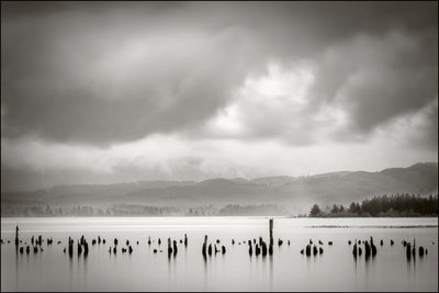 Storm over Columbia River & Oregon Foothills