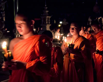 Novice monks at Wat Sri Suphan