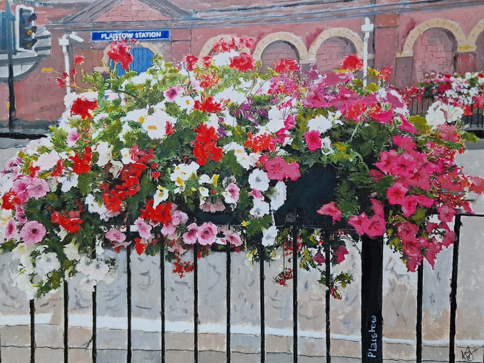 Flowers at Plaistow tube