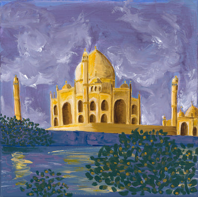 Taj Mahal in Purple and Gold