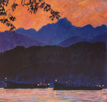 Load image into Gallery viewer, Crepuscule - Two Ships, Spanish Banks II
