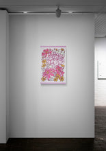 Load image into Gallery viewer, Purple Rose and Lotus Small Fabric Tapestry
