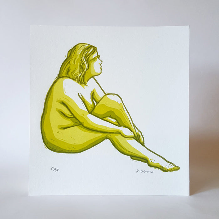 Green Seated Lady
